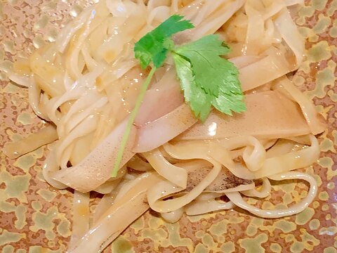 簡単ヘルシー、烏賊ワタ麺